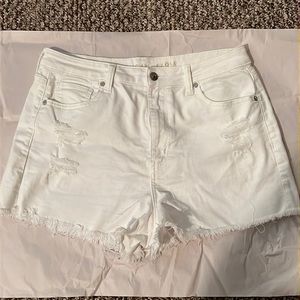 American Eagle White Jean Shorts